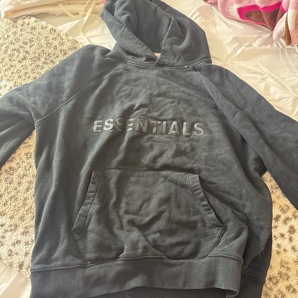 Fear of God Essentials Black Hoodie Sweater